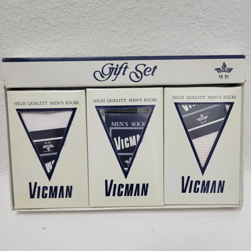 Vicman Men's High Quality Gift Socks Set Mid-Calf Length. New With Imperfection